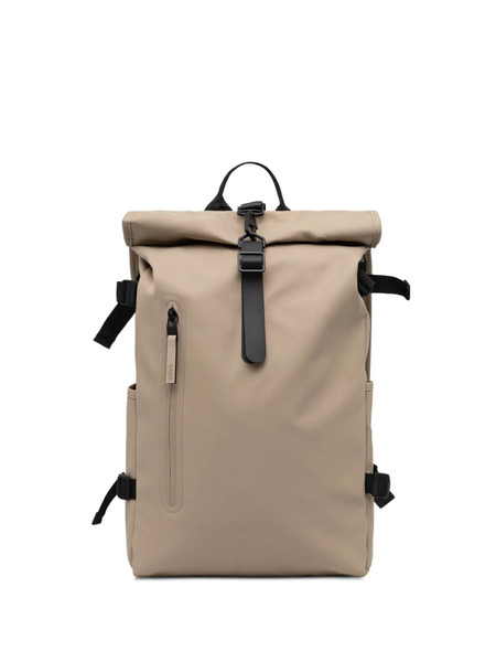  Rains Large Rolltop Buckled Backpack - Neutrals 