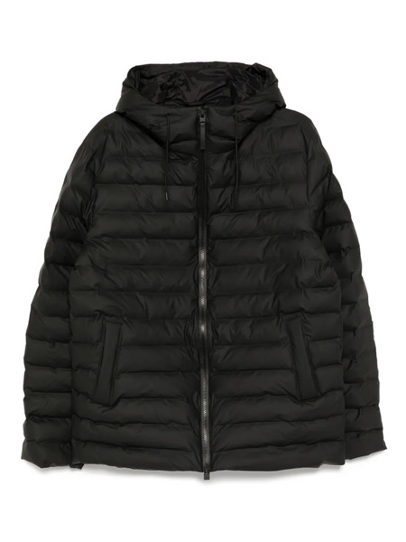  Rains Logo-patch Jacket - Black 
