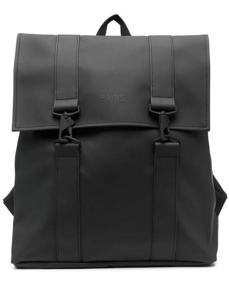  Rains Msn Logo-debossed Waterproof Backpack - Black 