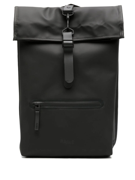  Rains Rolltop Rucksack Waterproof Backpack - Black 
