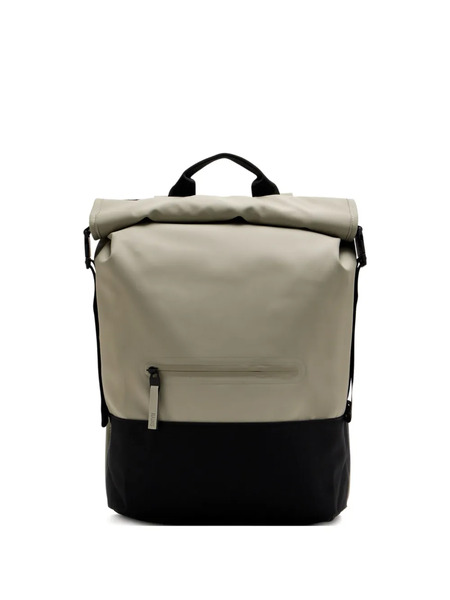  Rains Rolltop Zip-pocket Backpack - Neutrals 