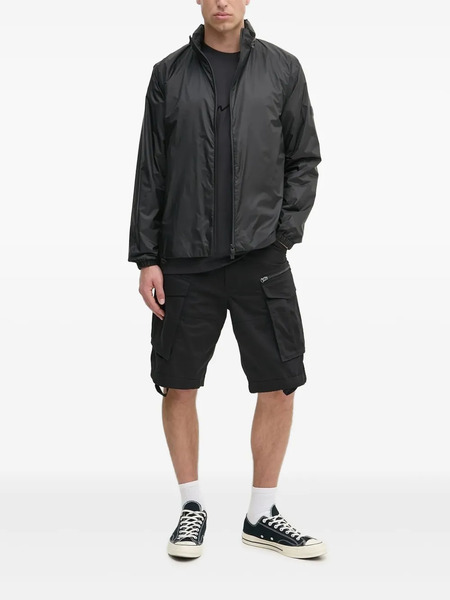  Rains Zip-front Stand-collar Lightweight Jacket - Black 