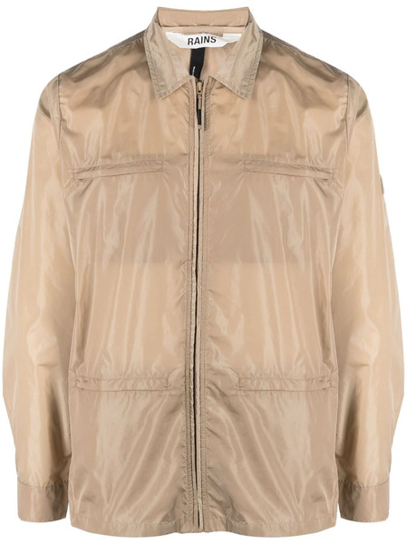  Rains Zip-up Shirt Jacket - Neutrals 