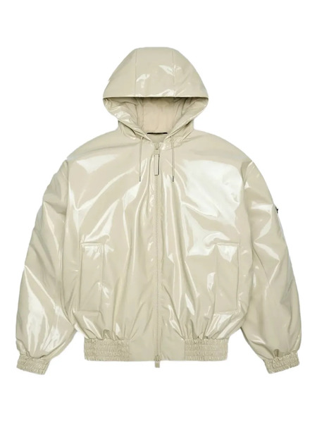  Rains Zipped Hooded Jacket - Neutrals 