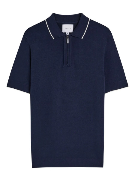  Raith Zip Polo Shirt - Blue 