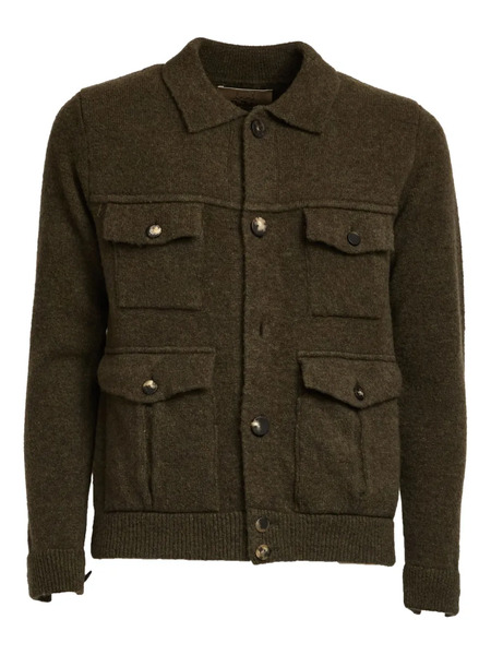  Rakki Buttoned Pocket Cardigan - Green 
