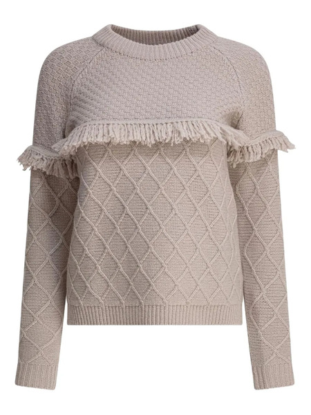  Rakki Cable-knit Fringe Sweater - Neutrals 