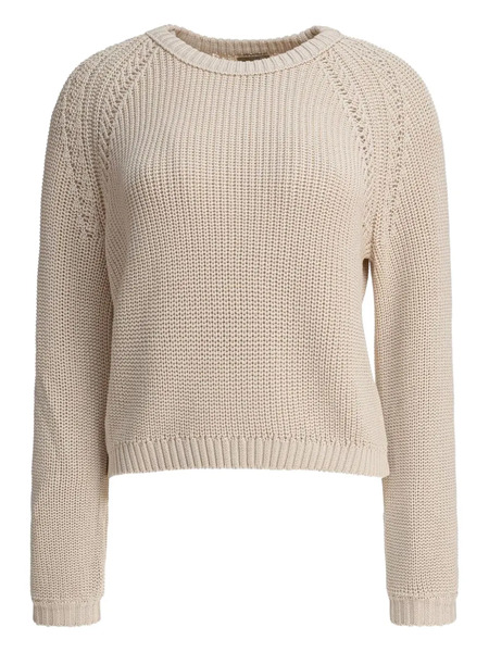  Rakki Cotton-knit Raglan-sleeve Sweater - Neutrals 