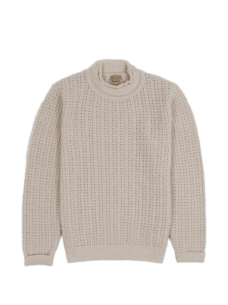  Rakki Long-sleeve Crochet Sweater - Neutrals 