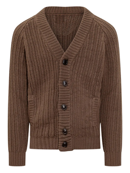  Rakki Ribbed Cardigan - Brown 