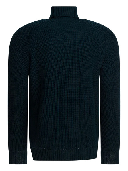  Rakki Ribbed Roll-neck Sweater - Blue 