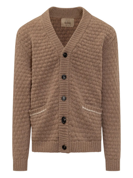  Rakki Textured Cardigan - Brown 