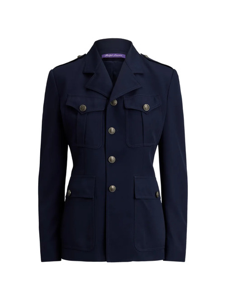  Ralph Lauren Collection Anabeth Buttoned Flap Jacket - Blue 