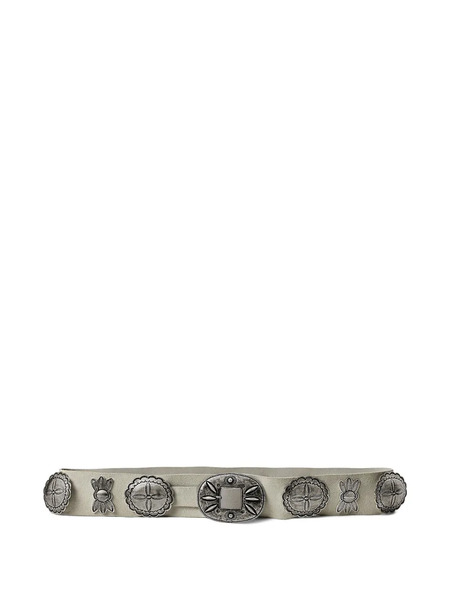  Ralph Lauren Collection Concho Suede Belt - Neutrals 