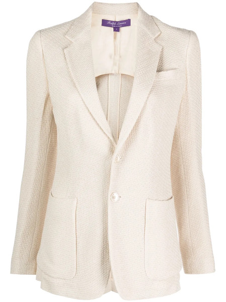  Ralph Lauren Collection Hailey Basket-weave Blazer - Neutrals 
