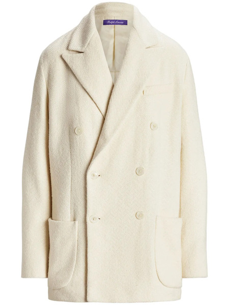  Ralph Lauren Collection Herringbone Double-breasted Blazer - Neutrals 