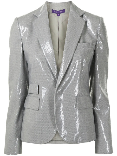  Ralph Lauren Collection Single Breasted Sequin Blazer - Grey 
