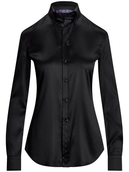  Ralph Lauren Collection Stretch-silk Shirt - Black 
