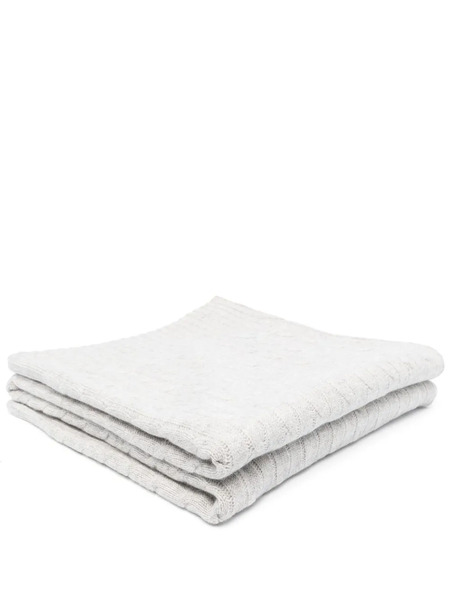  Ralph Lauren Home Cashmere Cable-knit Blanket - Grey 
