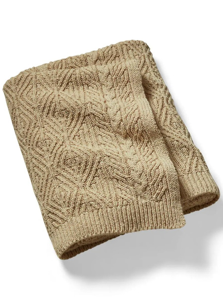  Ralph Lauren Home Owen Cable-knit Throw - Neutrals 