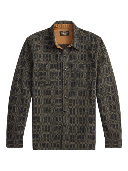  Ralph Lauren Rrl Check Button Overshirt - Grey 