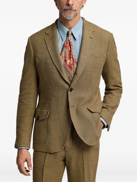  Ralph Lauren Rrl Plaid-pattern Blazer - Brown 