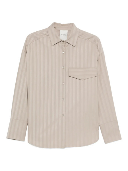  Rame Striped-pattern Pocket Shirt - Neutrals 