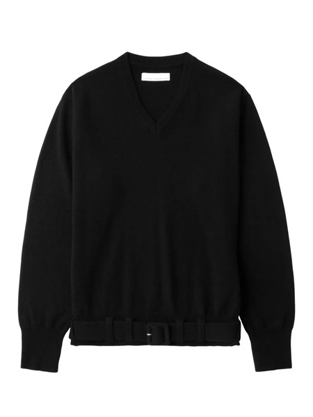  Random Identities Belted Sweater - Black 