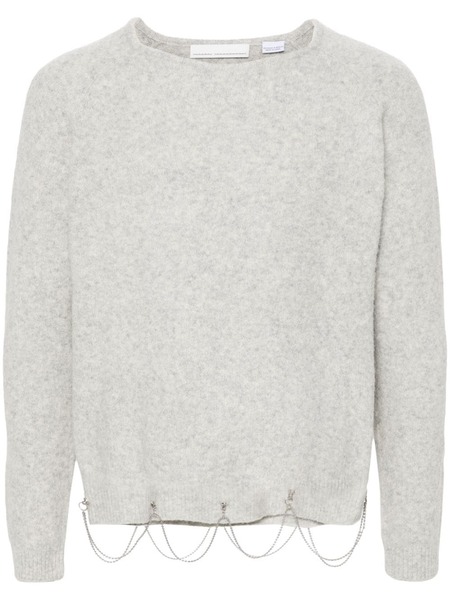  Random Identities Crystal-embellished Wool-blend Jumper - Grey 