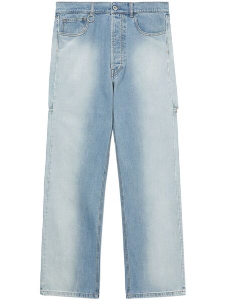  Random Identities Cut-out Straight-leg Jeans - Blue 