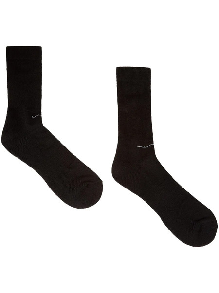  Random Identities Logo-embroidered Ribbed Socks - Black 