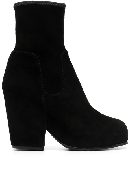  Random Identities 90mm Suede Ankle Boots - Black 