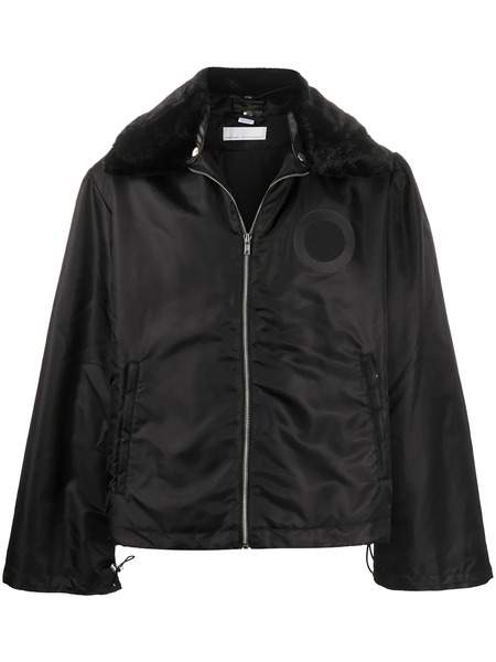  Random Identities Wide Collar Padded Jacket - Black 