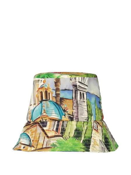  Rani Arabella Lake Como Printed Bucket Hat - Neutrals 