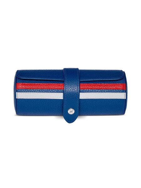  Rapport Greenwich Leather 3-watch Roll - Blue 