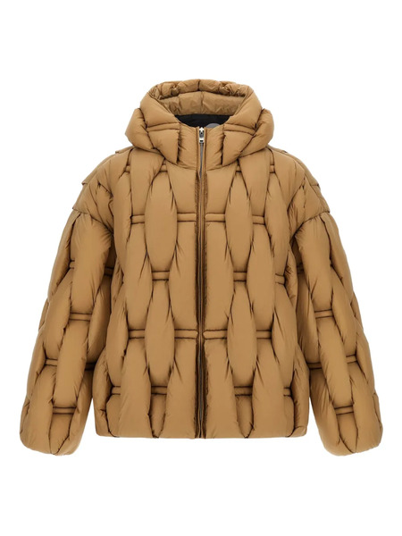  Raxxy 3d Braided Puffer Down Jacket - Neutrals 