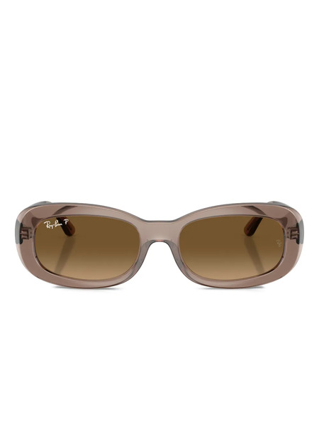  Ray-ban Branded Oval-frame Sunglasses - Brown 
