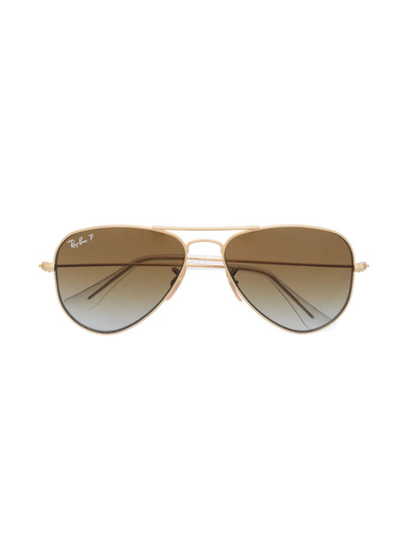  Ray-ban Junior Aviator Graident Sunglasses - Gold 