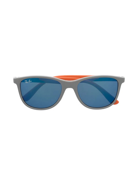  Ray-ban Junior Logo-engraved Square-frame Sunglasses - Grey 