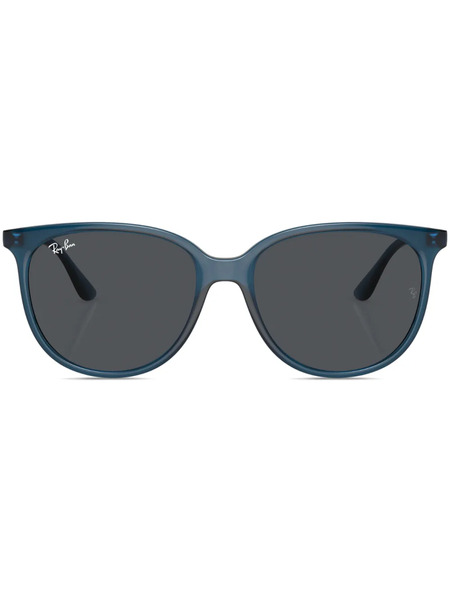  Ray-ban Logo-plaque Square-frame Sunglasses - Blue 