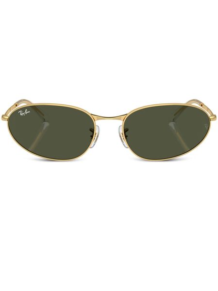  Ray-ban Rb3734 Oval-frame Sunglasses - Gold 