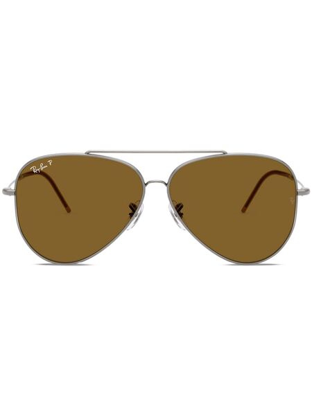  Ray-ban Reverse Aviator-frame Sunglasses - Grey 
