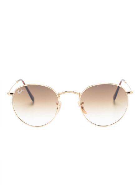  Ray-ban Round-frame Gradient-lenses Sunglasses - Gold 