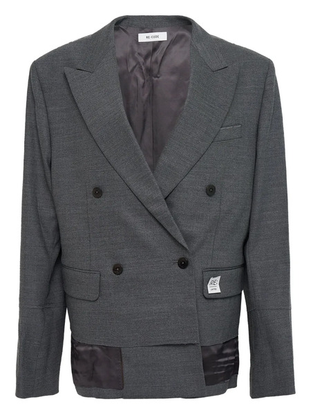  Re Code Double-breasted Blazer - Grey 