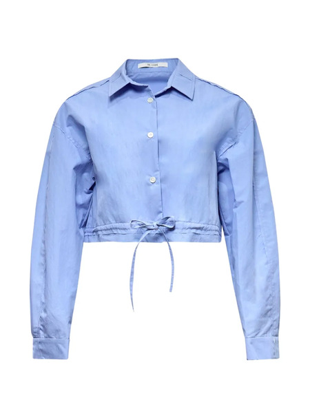  Re Code Drawstring Crop Shirt - Blue 