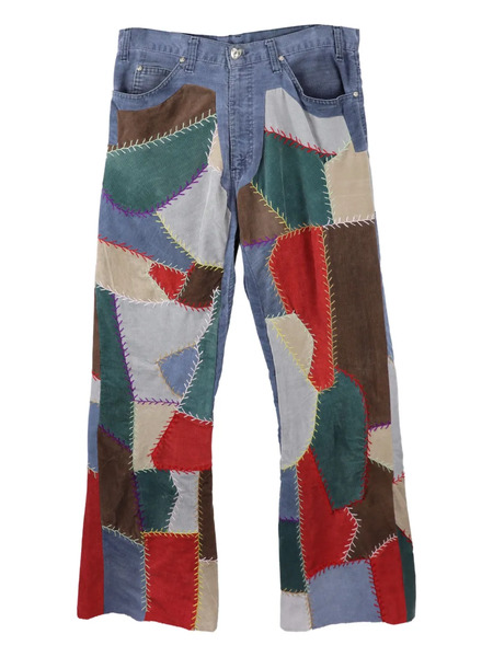  Readymade Corduroy Patchwork Trousers - Blue 