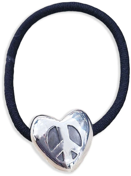  Readymade Heart-shaped Hair Tie - Black 