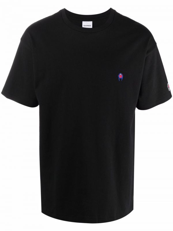  Readymade Logo-embroidered Cotton T-shirt - Black 