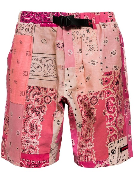  Readymade Patchwork Bandana-print Cotton Shorts - Pink 