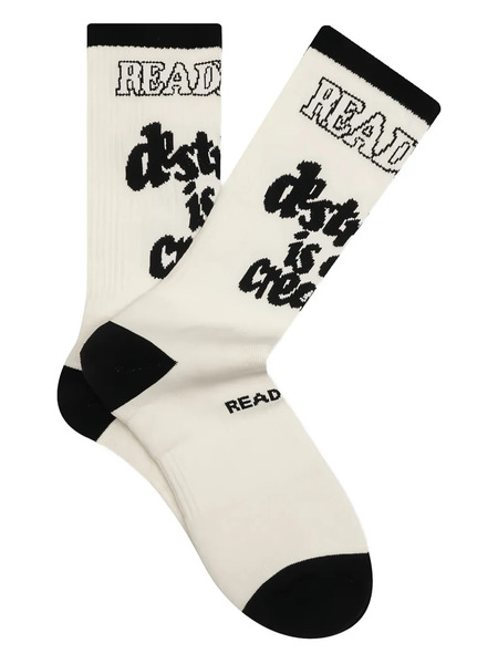  Readymade Ribbed-ankle Socks - Neutrals 
